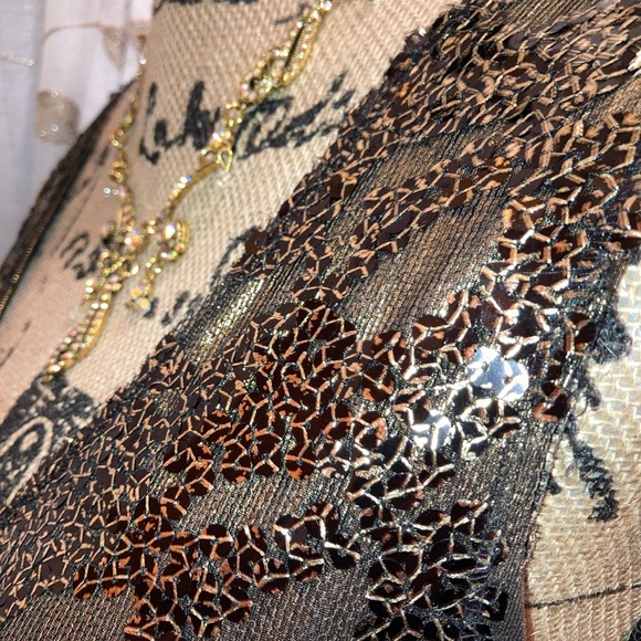 ❤️🤩FINAL PRICE! Sz S Express, Gold/Blk Mini-Dress🤩❤️ - Picture 7 of 8